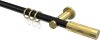 10203511-XX2938 Gardinenstange Metall 20 mm Ø PLATON - Mavell Schwarz / Messing-Optik