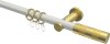 10203511-XX3238 Gardinenstange Metall 20 mm Ø PLATON - Mavell Weiß / Messing-Optik