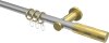 10203511-XX3338 Gardinenstange Metall 20 mm Ø PLATON - Mavell Silbergrau / Messing-Optik