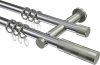 10203512-XX1239 Gardinenstange Metall 20 mm Ø 2-läufig PLATON - Mavell Chrom / Edelstahl-Optik