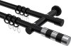 10203512-1029 Gardinenstange Metall 20 mm Ø 2-läufig PLATON - Mavell Schwarz