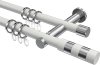 10203512-103212 Gardinenstange Metall 20 mm Ø 2-läufig PLATON - Mavell Weiß / Chrom