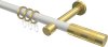 10203525-XX3238 Gardinenstange Metall 20 mm Ø PRESTIGE - Mavell Weiß / Messing-Optik