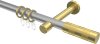 10203525-XX3338 Gardinenstange Metall 20 mm Ø PRESTIGE - Mavell Silbergrau / Messing-Optik