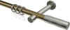 10203525-XX9539 Gardinenstange Metall 20 mm Ø PRESTIGE - Mavell Messing Antik / Edelstahl-Optik