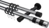 10203526-101229 Gardinenstange Metall 20 mm Ø 2-läufig PRESTIGE - Mavell Chrom / Schwarz
