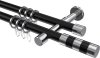 10203526-XX2912 Gardinenstange Metall 20 mm Ø 2-läufig PRESTIGE - Mavell Schwarz / Chrom