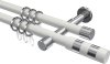 10203526-103212 Gardinenstange Metall 20 mm Ø 2-läufig PRESTIGE - Mavell Weiß / Chrom