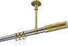 10203533-XX1238 Gardinenstange Metall 20 mm Ø SONETTE - Mavell Chrom / Messing-Optik