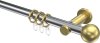10203611-XX1238 Gardinenstange Metall 20 mm Ø PLATON - Luino Chrom / Messing-Optik