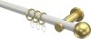 10203611-XX3238 Gardinenstange Metall 20 mm Ø PLATON - Luino Weiß / Messing-Optik