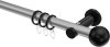 10203611-103329 Gardinenstange Metall 20 mm Ø PLATON - Luino Silbergrau / Schwarz