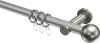 10203611-XX3339 Gardinenstange Metall 20 mm Ø PLATON - Luino Silbergrau / Edelstahl-Optik