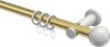 10203611-XX3832 Gardinenstange Metall 20 mm Ø PLATON - Luino Messing-Optik / Weiß