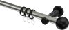 10203611-103929 Gardinenstange Metall 20 mm Ø PLATON - Luino Edelstahl-Optik / Schwarz