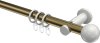 10203611-XX9532 Gardinenstange Metall 20 mm Ø PLATON - Luino Messing Antik / Weiß