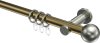 10203611-XX9539 Gardinenstange Metall 20 mm Ø PLATON - Luino Messing Antik / Edelstahl-Optik