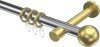10203625-XX1238 Gardinenstange Metall 20 mm Ø PRESTIGE - Luino Chrom / Messing-Optik