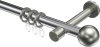 10203625-101239 Gardinenstange Metall 20 mm Ø PRESTIGE - Luino Chrom / Edelstahl-Optik