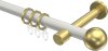 10203625-XX3238 Gardinenstange Metall 20 mm Ø PRESTIGE - Luino Weiß / Messing-Optik