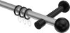 10203625-103329 Gardinenstange Metall 20 mm Ø PRESTIGE - Luino Silbergrau / Schwarz