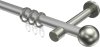 10203625-XX3339 Gardinenstange Metall 20 mm Ø PRESTIGE - Luino Silbergrau / Edelstahl-Optik