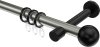 10203625-103929 Gardinenstange Metall 20 mm Ø PRESTIGE - Luino Edelstahl-Optik / Schwarz