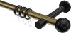 10203625-XX9529 Gardinenstange Metall 20 mm Ø PRESTIGE - Luino Messing Antik / Schwarz