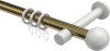 10203625-109532 Gardinenstange Metall 20 mm Ø PRESTIGE - Luino Messing Antik / Weiß