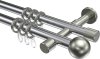 10203626-XX1239 Gardinenstange Metall 20 mm Ø 2-läufig PRESTIGE - Luino Chrom / Edelstahl-Optik