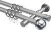 10203626-XX3312 Gardinenstange Metall 20 mm Ø 2-läufig PRESTIGE - Luino Silbergrau / Chrom