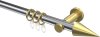 10203711-XX1238 Gardinenstange Metall 20 mm Ø PLATON - Savio Chrom / Messing-Optik
