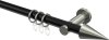 10203711-102939 Gardinenstange Metall 20 mm Ø PLATON - Savio Schwarz / Edelstahl-Optik