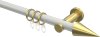 10203711-XX3238 Gardinenstange Metall 20 mm Ø PLATON - Savio Weiß / Messing-Optik