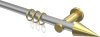 10203711-XX3338 Gardinenstange Metall 20 mm Ø PLATON - Savio Silbergrau / Messing-Optik