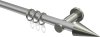 10203711-XX3339 Gardinenstange Metall 20 mm Ø PLATON - Savio Silbergrau / Edelstahl-Optik