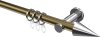 10203711-XX9512 Gardinenstange Metall 20 mm Ø PLATON - Savio Messing Antik / Chrom