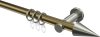 10203711-XX9539 Gardinenstange Metall 20 mm Ø PLATON - Savio Messing Antik / Edelstahl-Optik
