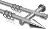10203712-XX3312 Gardinenstange Metall 20 mm Ø 2-läufig PLATON - Savio Silbergrau / Chrom