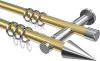 10203712-XX3812 Gardinenstange Metall 20 mm Ø 2-läufig PLATON - Savio Messing-Optik / Chrom