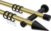 10203712-XX3829 Gardinenstange Metall 20 mm Ø 2-läufig PLATON - Savio Messing-Optik / Schwarz