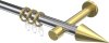 10203725-XX1238 Gardinenstange Metall 20 mm Ø PRESTIGE - Savio Chrom / Messing-Optik