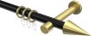 10203725-XX2938 Gardinenstange Metall 20 mm Ø PRESTIGE - Savio Schwarz / Messing-Optik