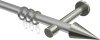 10203725-XX3339 Gardinenstange Metall 20 mm Ø PRESTIGE - Savio Silbergrau / Edelstahl-Optik