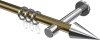 10203725-XX9512 Gardinenstange Metall 20 mm Ø PRESTIGE - Savio Messing Antik / Chrom