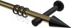 10203725-XX9529 Gardinenstange Metall 20 mm Ø PRESTIGE - Savio Messing Antik / Schwarz
