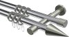 10203726-XX1239 Gardinenstange Metall 20 mm Ø 2-läufig PRESTIGE - Savio Chrom / Edelstahl-Optik