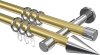 10203726-XX3812 Gardinenstange Metall 20 mm Ø 2-läufig PRESTIGE - Savio Messing-Optik / Chrom