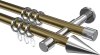 10203726-XX9512 Gardinenstange Metall 20 mm Ø 2-läufig PRESTIGE - Savio Messing Antik / Chrom