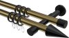 10203726-XX9529 Gardinenstange Metall 20 mm Ø 2-läufig PRESTIGE - Savio Messing Antik / Schwarz